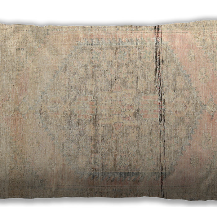 Traditional Classic Rectangular Khaki Gold Lumbar Throw Pillow, 13 inch by 19 inch, lbtr3599