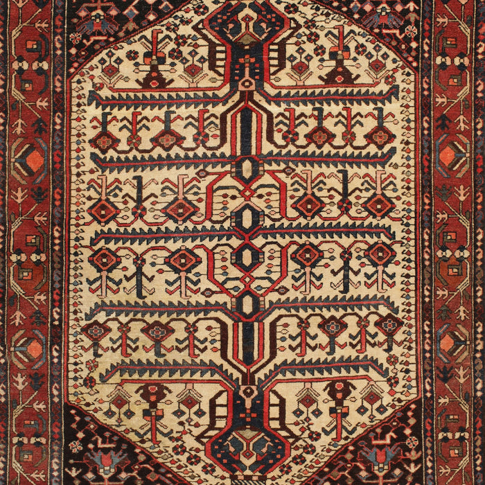 Machine Washable Traditional Saffron Red Rug, wshtr35