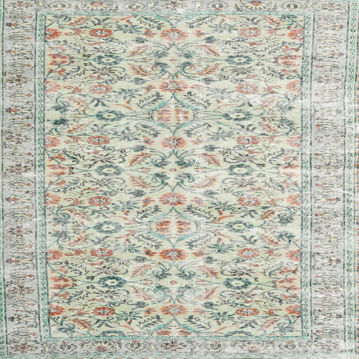 Square Traditional Gunmetal Gray Persian Rug, tr3600
