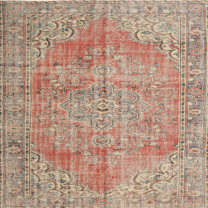 Square Traditional Rust Pink Persian Rug, tr3601