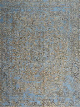 Machine Washable Traditional Smokey Gray Rug, wshtr3602