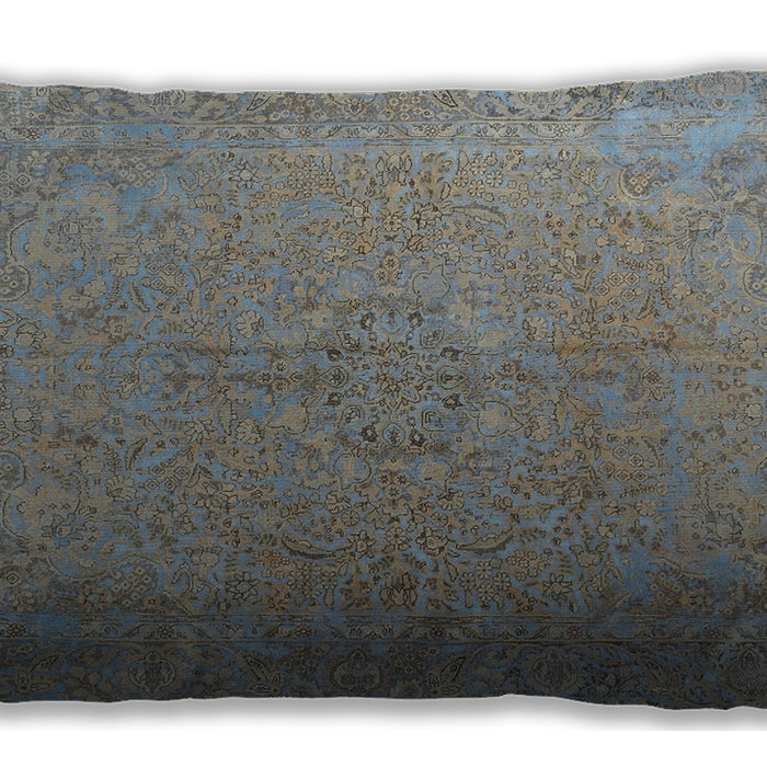 Traditional Classic Rectangular Smokey Gray Lumbar Throw Pillow, 13 inch by 19 inch, lbtr3602