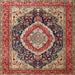 Square Traditional Fire Brick Red Persian Rug, tr3603