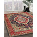 Traditional Fire Brick Red Persian Rug in Family Room, tr3603