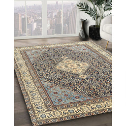 Traditional Brown Persian Rug in Family Room, tr3604