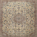 Round Machine Washable Traditional Brown Rug, wshtr3606