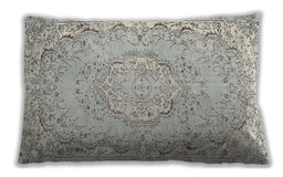 Traditional Classic Rectangular Dark Gray Lumbar Throw Pillow, 13 inch by 19 inch, lbtr3609
