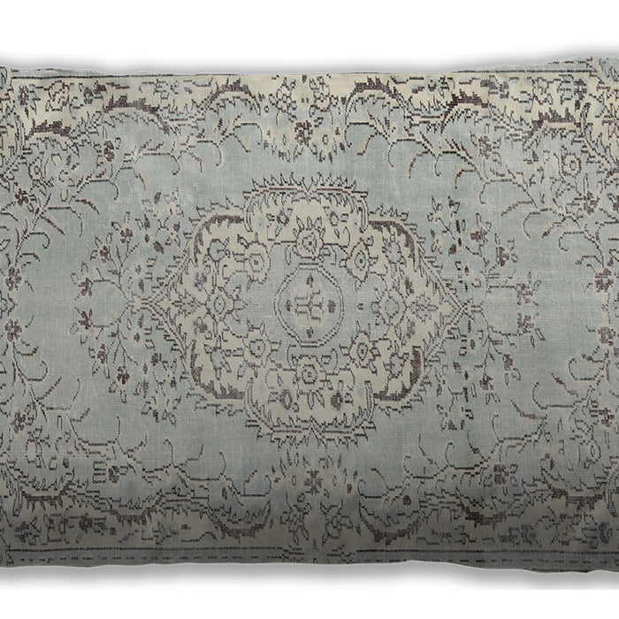 Traditional Classic Rectangular Dark Gray Lumbar Throw Pillow, 13 inch by 19 inch, lbtr3609