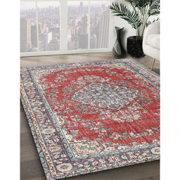Traditional Cherry Red Persian Rug in Family Room, tr3611