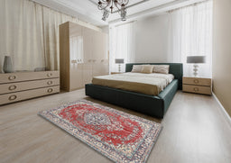 Traditional Cherry Red Persian Rug in a Bedroom, tr3611