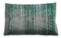 Traditional Classic Rectangular Dull-Sea Green Lumbar Throw Pillow, 13 inch by 19 inch, lbtr3612