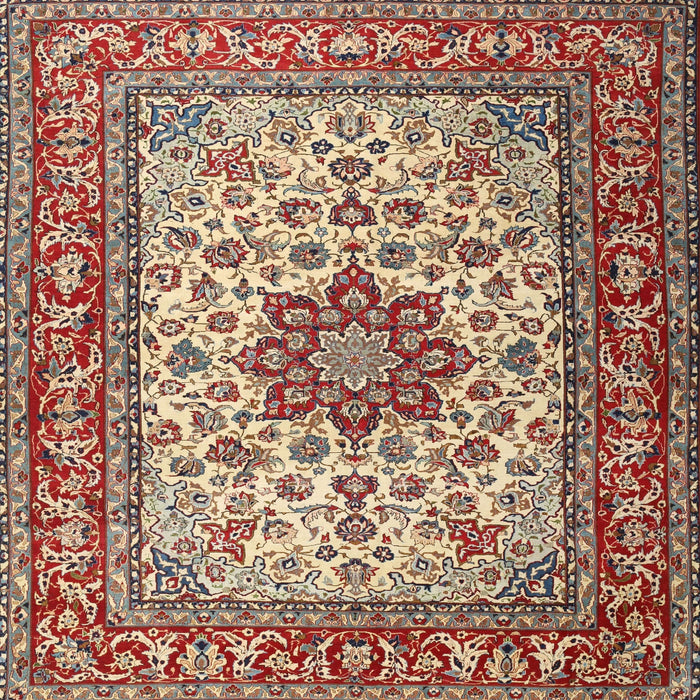 Square Traditional Fire Brick Red Persian Rug, tr3613