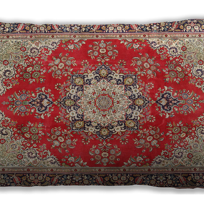 Traditional Classic Rectangular Red Lumbar Throw Pillow, 13 inch by 19 inch, lbtr3615