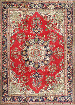 Machine Washable Traditional Red Rug, wshtr3615