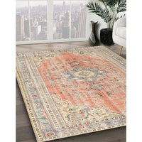 Traditional Orange Salmon Pink Persian Rug, tr3616