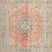 Square Traditional Orange Salmon Pink Persian Rug, tr3616