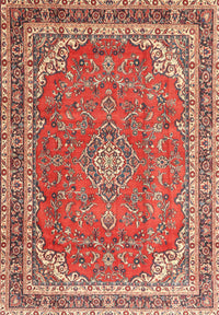 Machine Washable Traditional Light Copper Gold Rug, wshtr3617