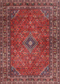 Machine Washable Traditional Dark Almond Brown Rug, wshtr3618