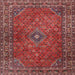 Square Traditional Dark Almond Brown Persian Rug, tr3618