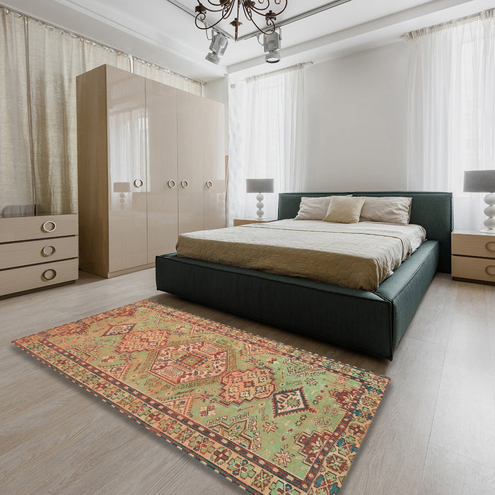 Traditional Red Persian Rug in a Bedroom, tr3619