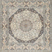 Traditional Wheat Beige Medallion Rug, tr361