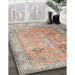 Traditional Tan Brown Persian Rug in Family Room, tr3620