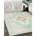 Traditional Sage Green Persian Rug in Family Room, tr3621