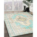 Machine Washable Traditional Sage Green Rug in a Family Room, wshtr3621