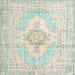 Square Traditional Sage Green Persian Rug, tr3621