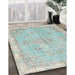 Machine Washable Traditional Magic Mint Green Rug in a Family Room, wshtr3623