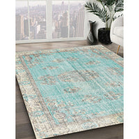 Traditional Mint Green Persian Rug, tr3623