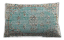 Traditional Classic Rectangular Magic Mint Green Lumbar Throw Pillow, 13 inch by 19 inch, lbtr3623