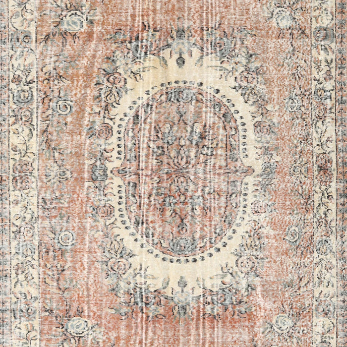 Traditional Orange Salmon Pink Persian Rug, tr3624