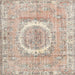 Square Traditional Orange Salmon Pink Persian Rug, tr3624