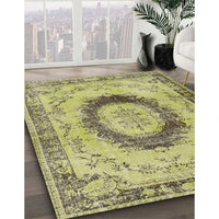 Traditional Metallic Gold Persian Rug, tr3627