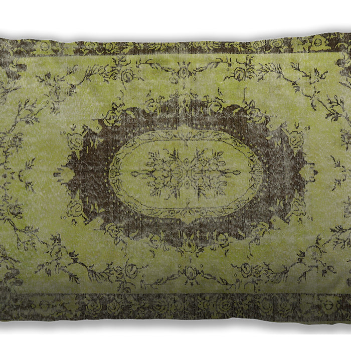 Traditional Classic Rectangular Metallic Gold Lumbar Throw Pillow, 13 inch by 19 inch, lbtr3627