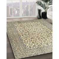 Traditional Khaki Gold Persian Rug, tr3629