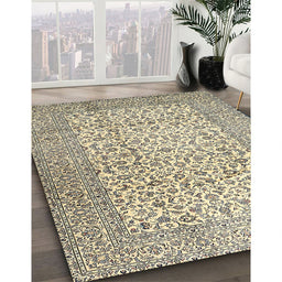 Machine Washable Traditional Khaki Gold Rug in a Family Room, wshtr3629