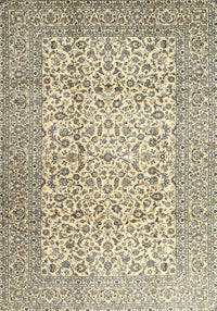 Machine Washable Traditional Khaki Gold Rug, wshtr3629