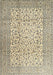 Machine Washable Traditional Khaki Gold Rug, wshtr3629