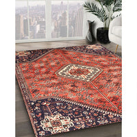 Traditional Saffron Red Persian Rug, tr3630