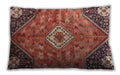 Traditional Classic Rectangular Saffron Red Lumbar Throw Pillow, 13 inch by 19 inch, lbtr3630