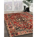 Machine Washable Traditional Saffron Red Rug in a Family Room, wshtr3631