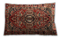 Traditional Classic Rectangular Saffron Red Lumbar Throw Pillow, 13 inch by 19 inch, lbtr3631