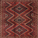 Square Traditional Chestnut Brown Southwestern Rug, tr3632