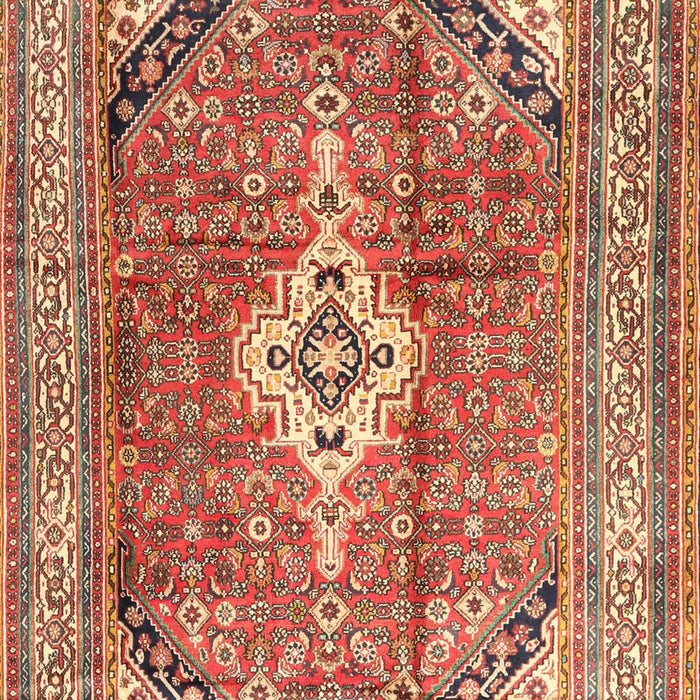 Machine Washable Traditional Sandy Brown Rug, wshtr3635