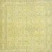 Square Traditional Metallic Gold Persian Rug, tr3636