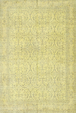 Machine Washable Traditional Metallic Gold Rug, wshtr3636
