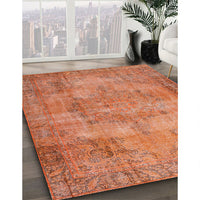 Traditional Orange Red Persian Rug, tr3637