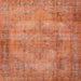 Square Traditional Orange Red Persian Rug, tr3637